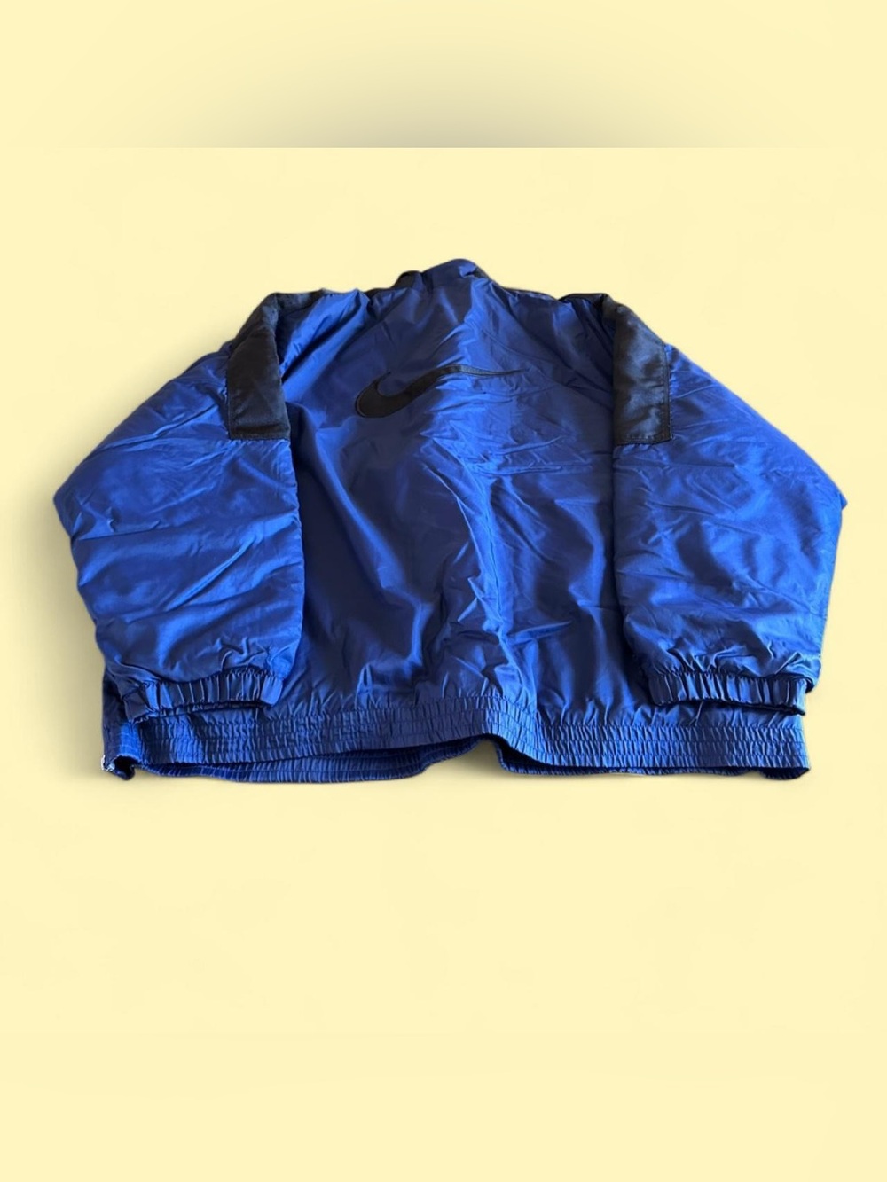 Vintage Nike Puffer Jacket Men’s XL Blue Black Swoosh 90s Y2K